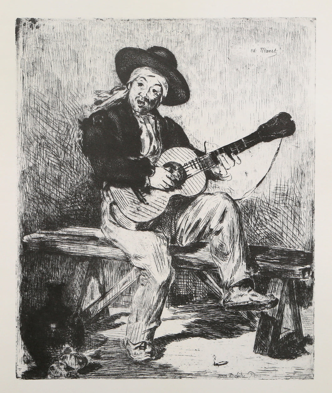 Le Chanteur Espagnol, signed in the plate top right