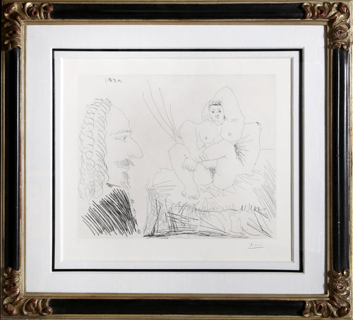 Courtisane au lit avec un visiteur from the 347 Series (Bloch 1553)