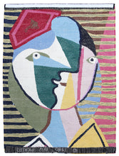 Visage de Femme sur Fond Raye 1934