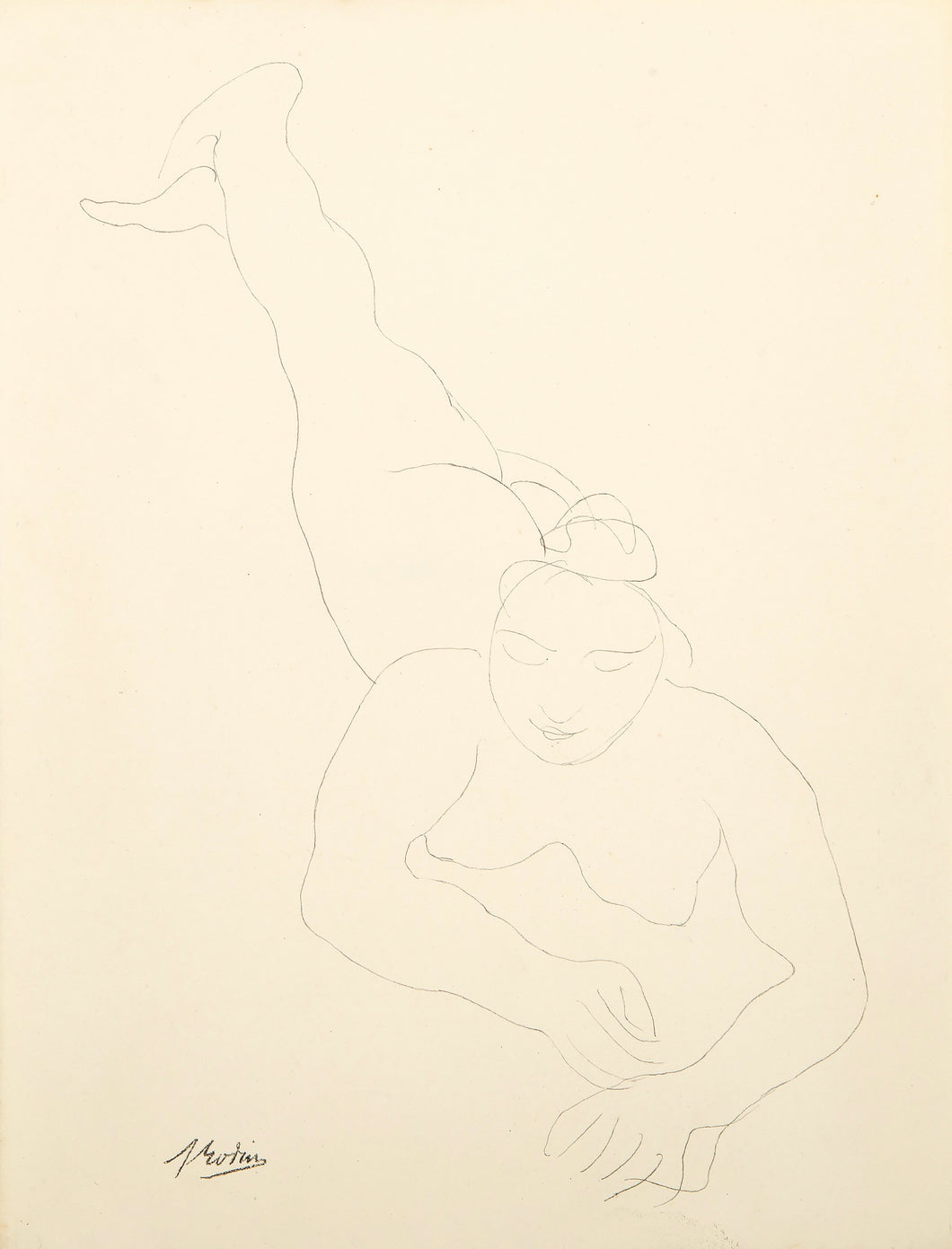 Nude Woman Lying on her Stomach