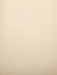 Seated Nude with One Arm Behind Head