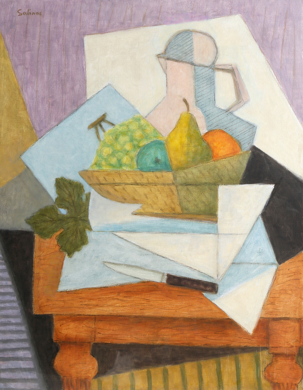 Cubist Still Life with Grapes (1108)