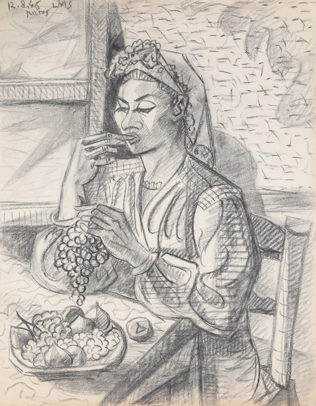 Woman Eating Grapes 323
