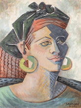 Portrait of Woman with Hoop Earrings