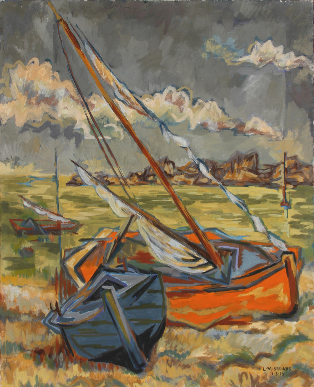 Sailboats on Shore