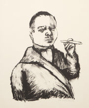 Man Smoking Cigar From The Midget and the Dwarf Portfolio