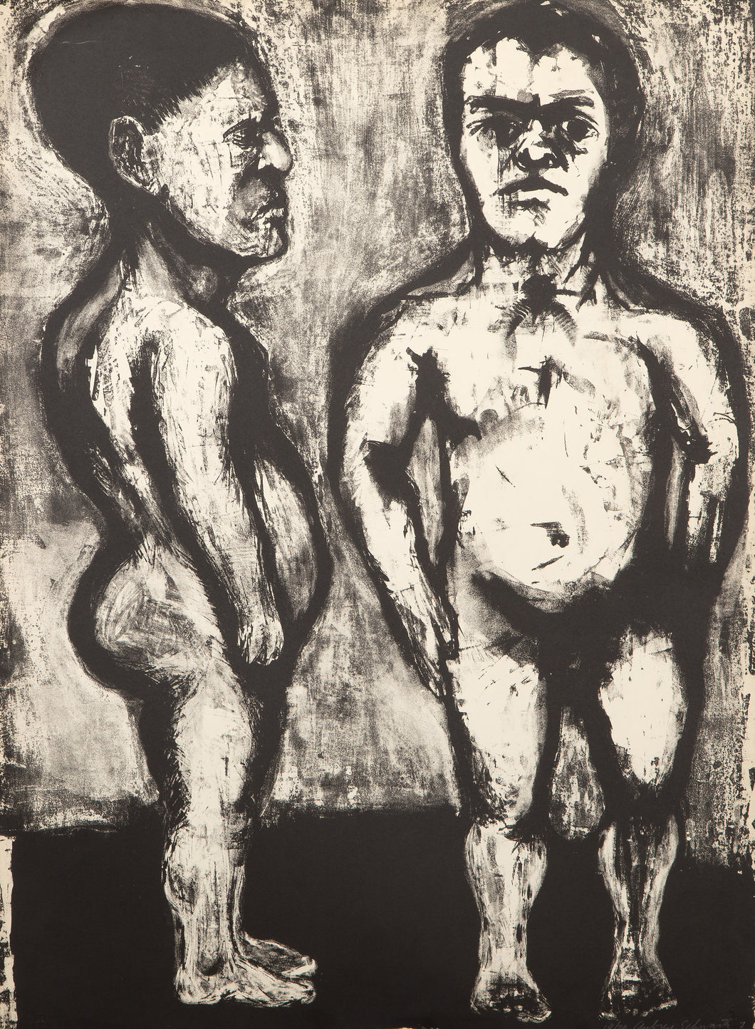 Two Figures from The Midget and the Dwarf Portfolio