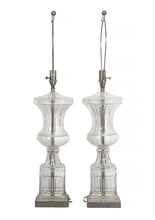 Pair of French Glass and Ormolu Table Lamps