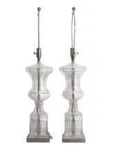 Pair of French Glass and Ormolu Table Lamps