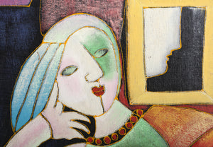 Homage to Woman with Book by Picasso