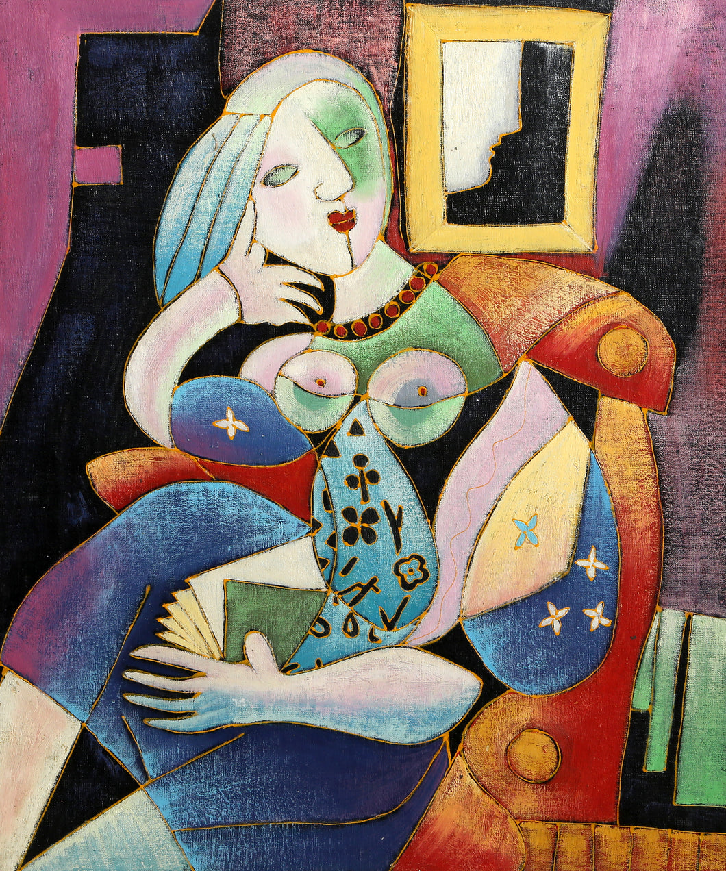 Homage to Woman with Book by Picasso