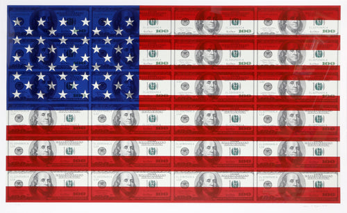 $100 U.S. Flag