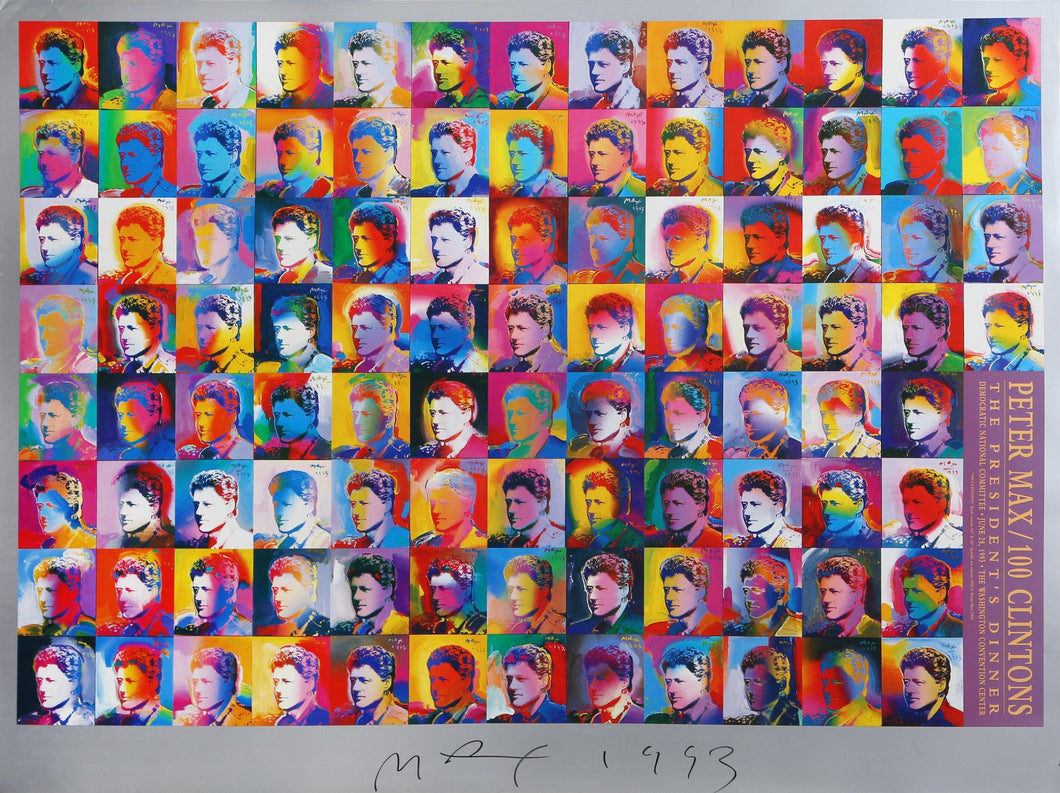 100 Clinton's (Bill Clinton) Poster | Peter Max,{{product.type}}