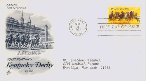 100th Running Kentucky Derby Envelope Stamp | Unknown Artist,{{product.type}}