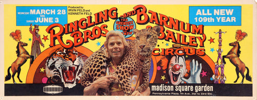 109th Year - Leopard Trainer - Ringling Brothers and Barnum and Bailey's Circus Ad Poster | Unknown Artist,{{product.type}}