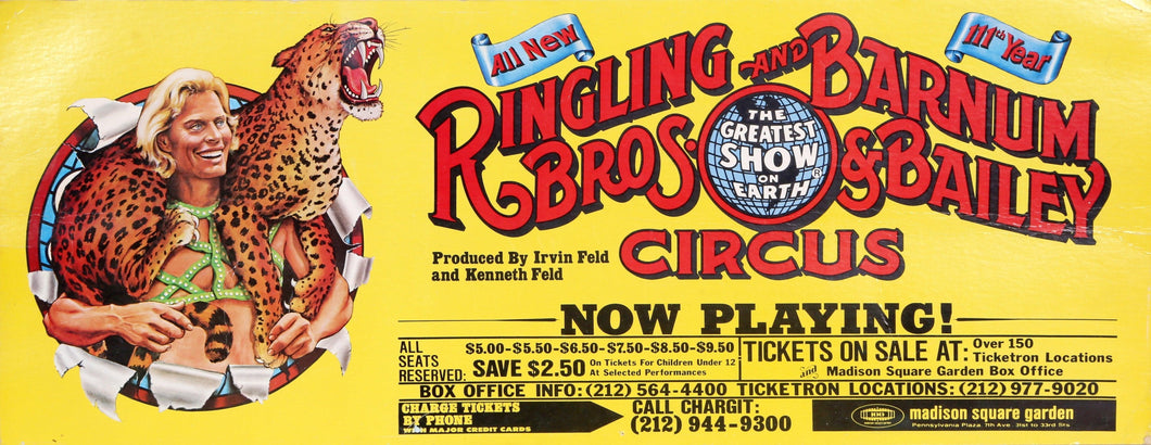 111th Year - Leopard Trainer - Ringling Brothers and Barnum and Bailey's Circus Ad Poster | Unknown Artist,{{product.type}}