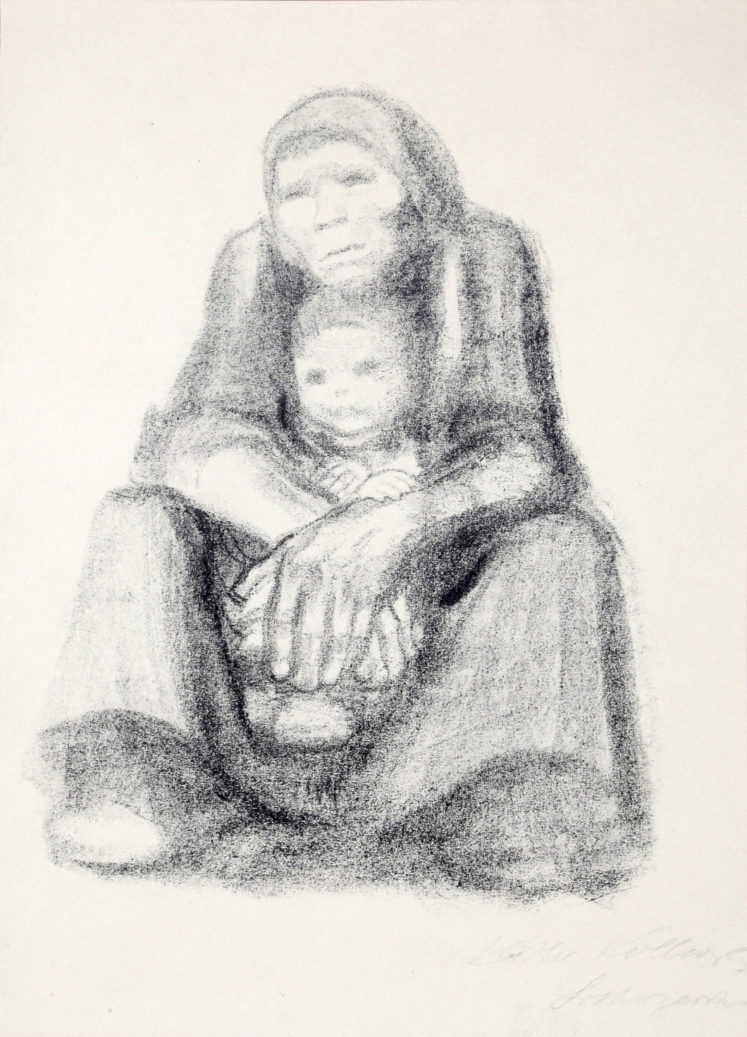 14 - Studie zu enier Plastik Lithograph | Kathe Kollwitz,{{product.type}}