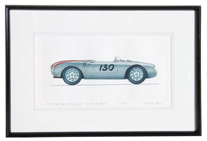1954 Porsche 550 Spyder "Little Bastard" Lithograph | Stephenson,{{product.type}}