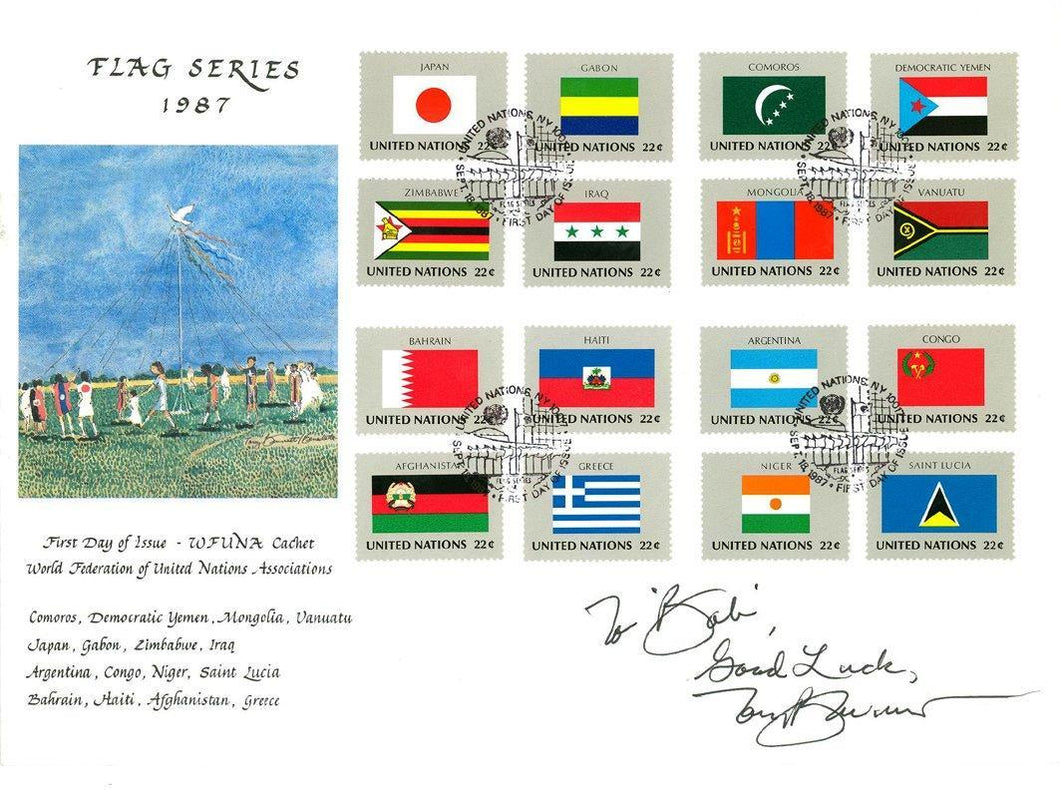 1987 Flag Series Envelope Stamp | Tony Bennett,{{product.type}}