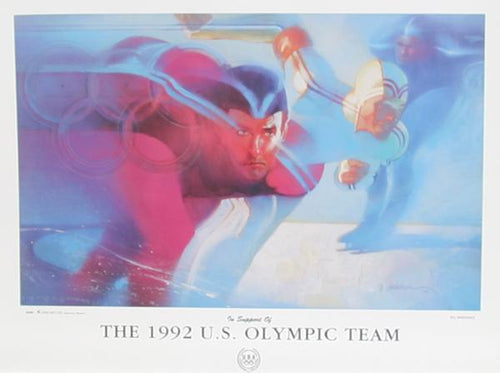 1992 Olympic Team: Speed Skating Poster | Bill Sienkiewicz,{{product.type}}