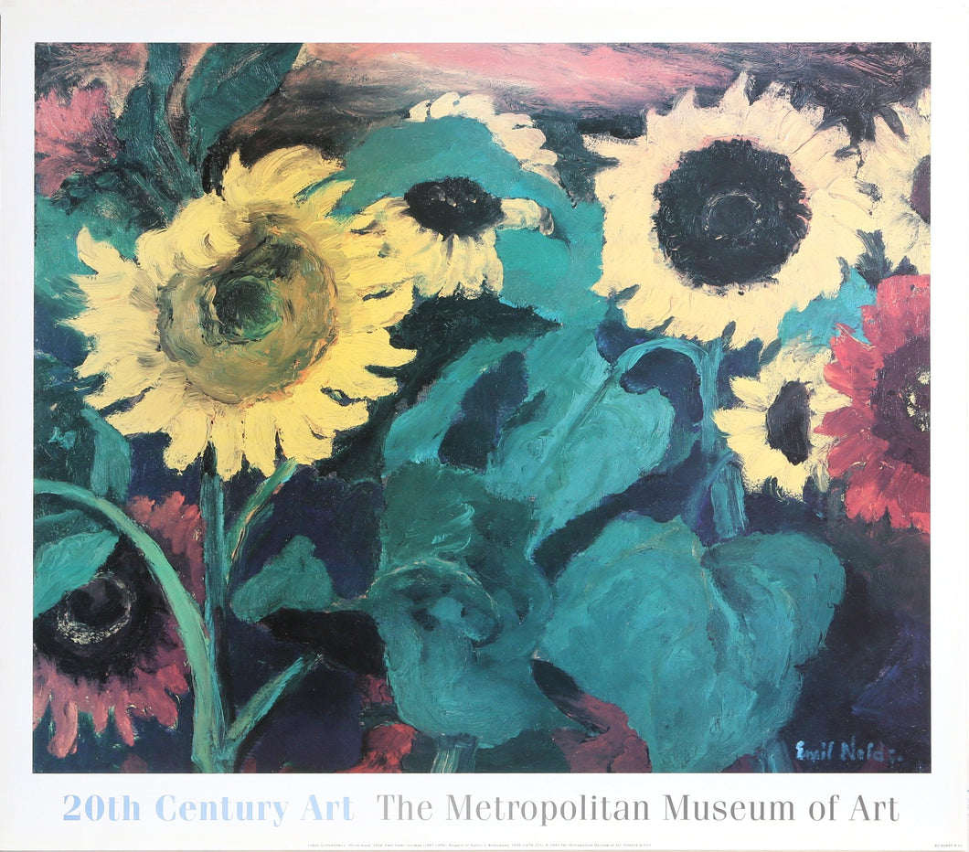 20th Century Art - Metropolitan Museum of Art (Large Sunflowers I) Poster | Emil Nolde,{{product.type}}