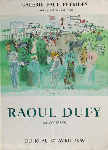 40 Courses at Galerie Paul Petrides Poster | Raoul Dufy,{{product.type}}