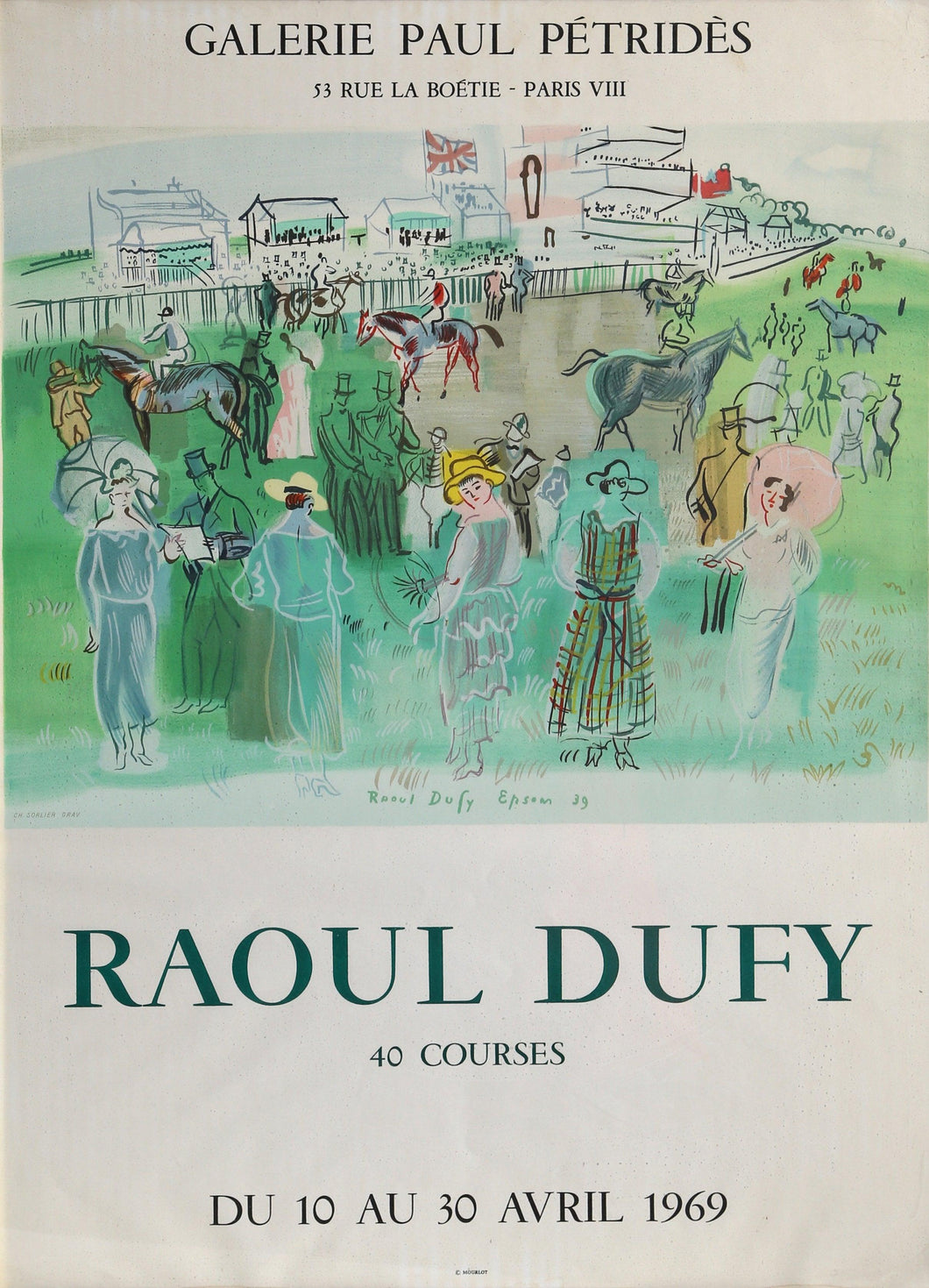 40 Courses at Galerie Paul Petrides Poster | Raoul Dufy,{{product.type}}