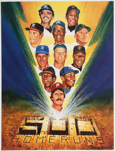 500 Home Runs Poster | Ron Lewis,{{product.type}}