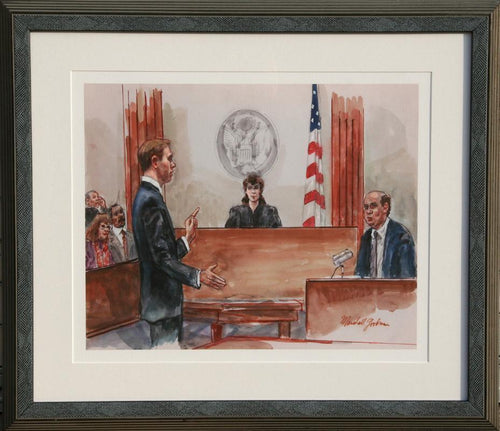 73 - Six Figures, Three Jurors Far Left - Print Digital | Marshall Goodman,{{product.type}}