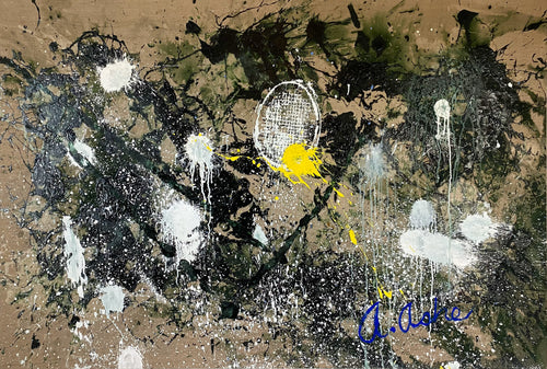 Tennis Racket Ball Splatter