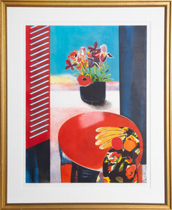 Irises, Poppies, and Fruit