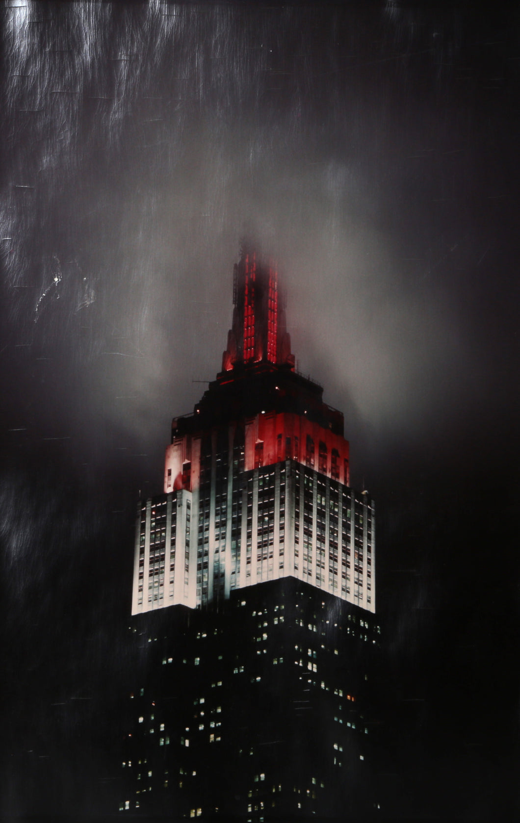 NYC Empire State Building in Fog