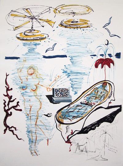 Liquid Tornado Bathtub Lithograph | Salvador Dalí,{{product.type}}