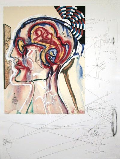 Spectacles with Holograms and Computers for Seeing Imagined Objects Lithograph | Salvador Dalí,{{product.type}}