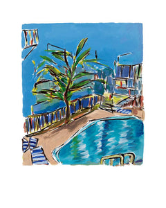 Motel Pool Giclee | Bob Dylan,{{product.type}}
