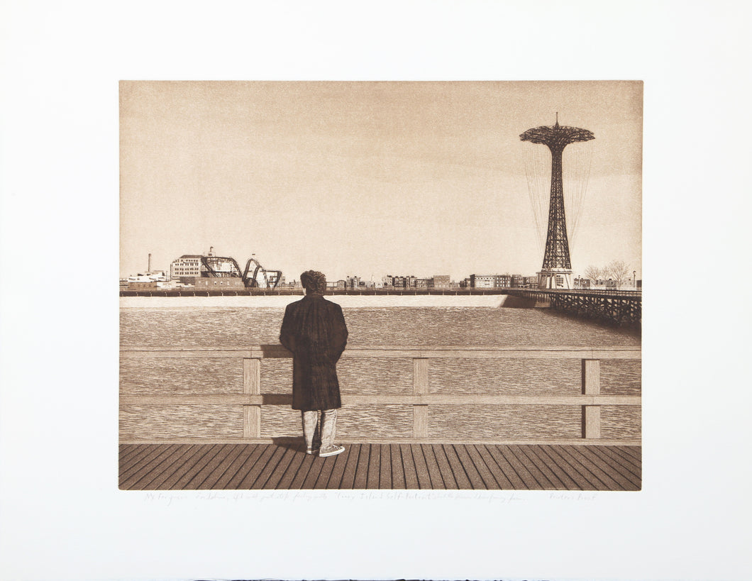 Coney Island Self Portrait (Sepia)