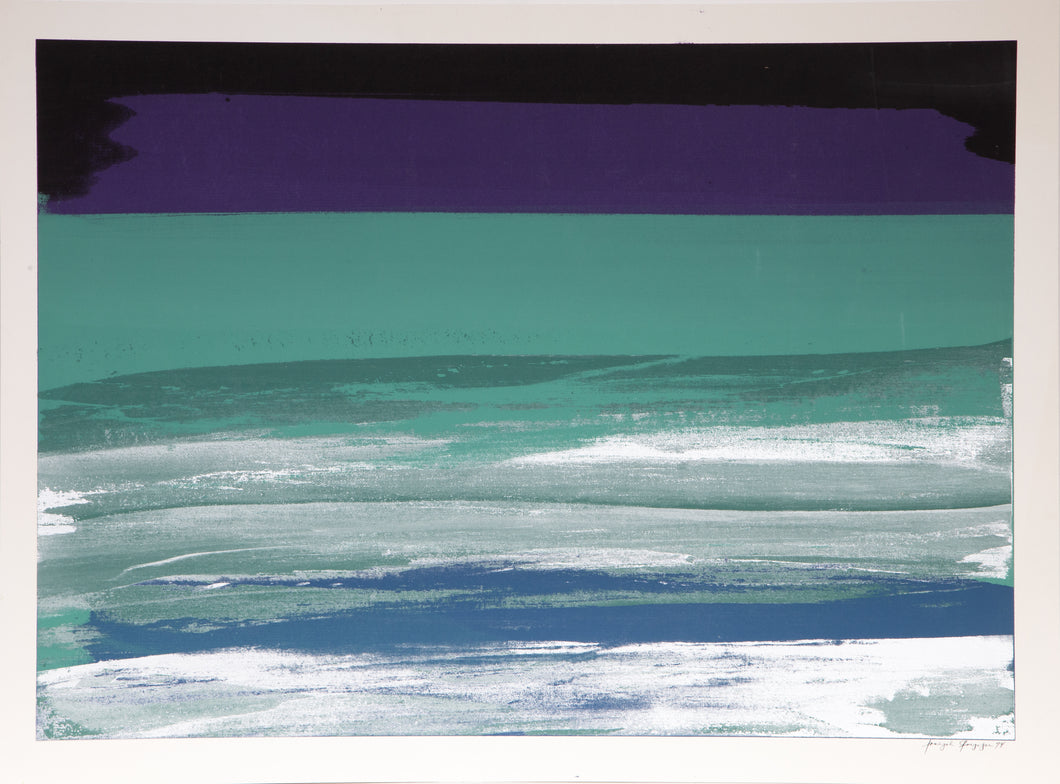 Seascape in Blue, Grey, Green and Purple