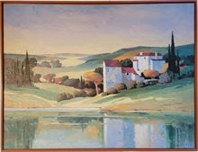 Vista con Casa y Lago Oil | Max Hayslette,{{product.type}}