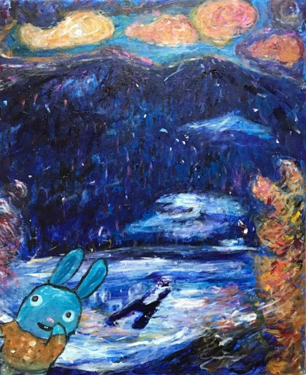 Blue Bunny Acrylic | Alexander Hewitt,{{product.type}}