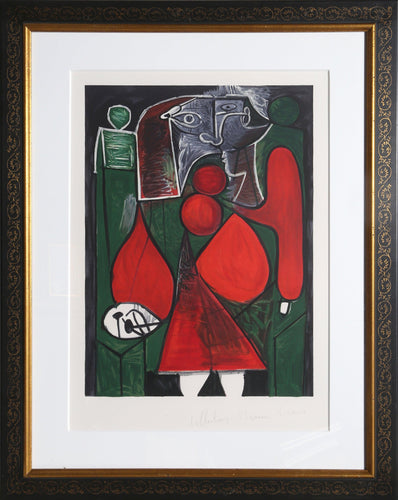 Femme en Rouge sur Fauteuil Lithograph | Pablo Picasso,{{product.type}}