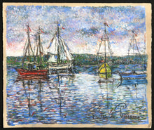 Les Bateau Rouge et Jaune Pastel | Paul-Emile Pissarro,{{product.type}}