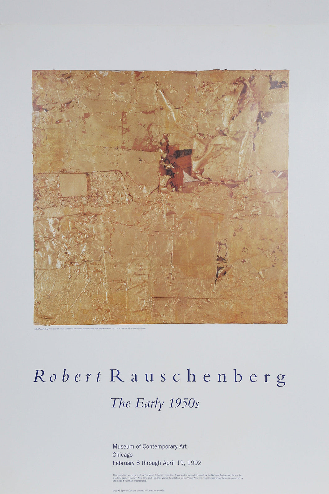 The Early 1950's, Untitled Gold Painting Poster | Robert Rauschenberg,{{product.type}}