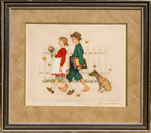 Young Love Walking to School