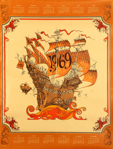 Tall Ship (Orange) Poster | James Michaelson,{{product.type}}