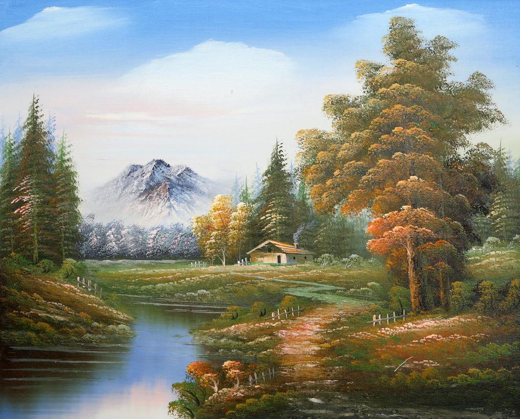 Mountain Landscape with Cabin (46)