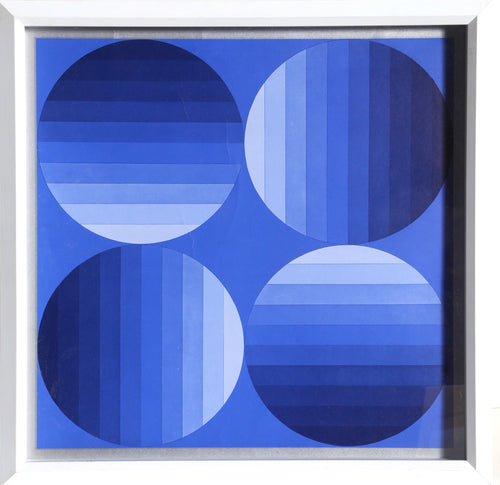 Symphony in Blue Screenprint | Victor Vasarely,{{product.type}}