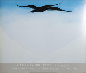 A Black Bird with Snow Covered Red Hills Poster | Georgia O'Keeffe,{{product.type}}