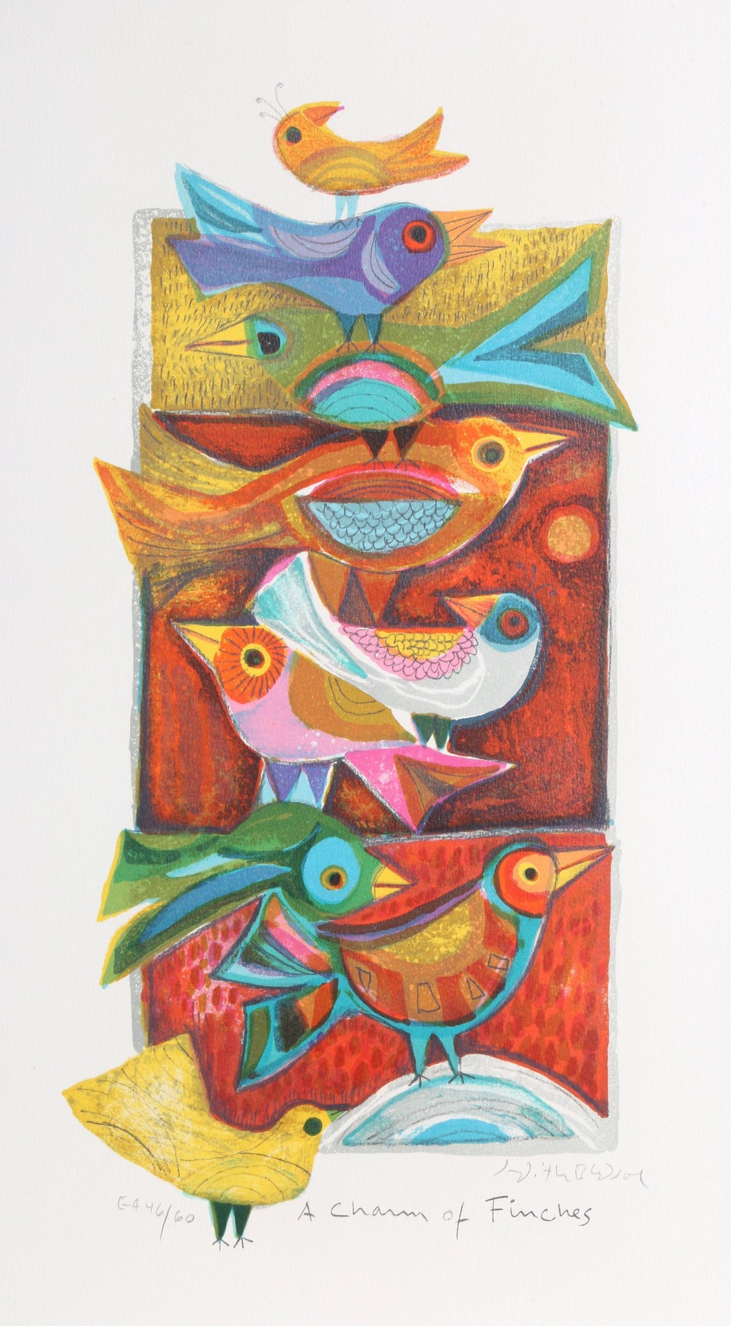 A Charm of Finches Lithograph | Judith Bledsoe,{{product.type}}