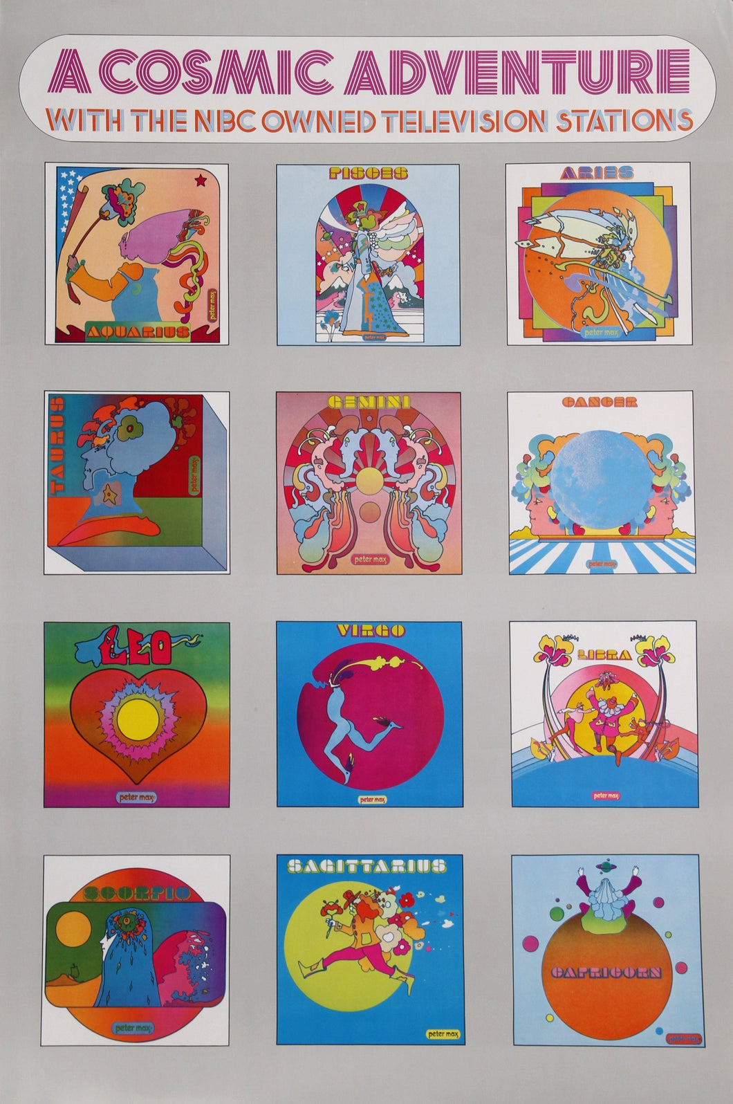 A Cosmic Adventure (Astrological Signs) Poster | Peter Max,{{product.type}}