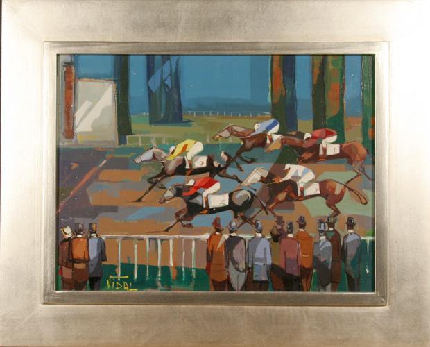 A Day at the Races Oil | Louis Vidal,{{product.type}}